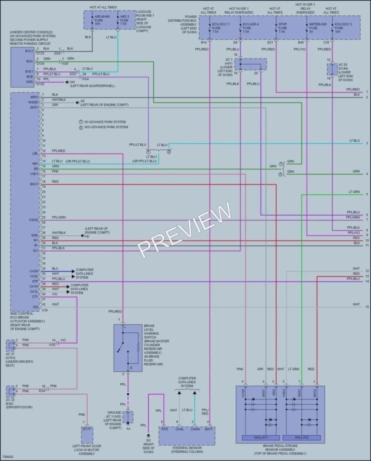 2022 Lexus NX450h Anti Lock Brakes wiring diagram preview