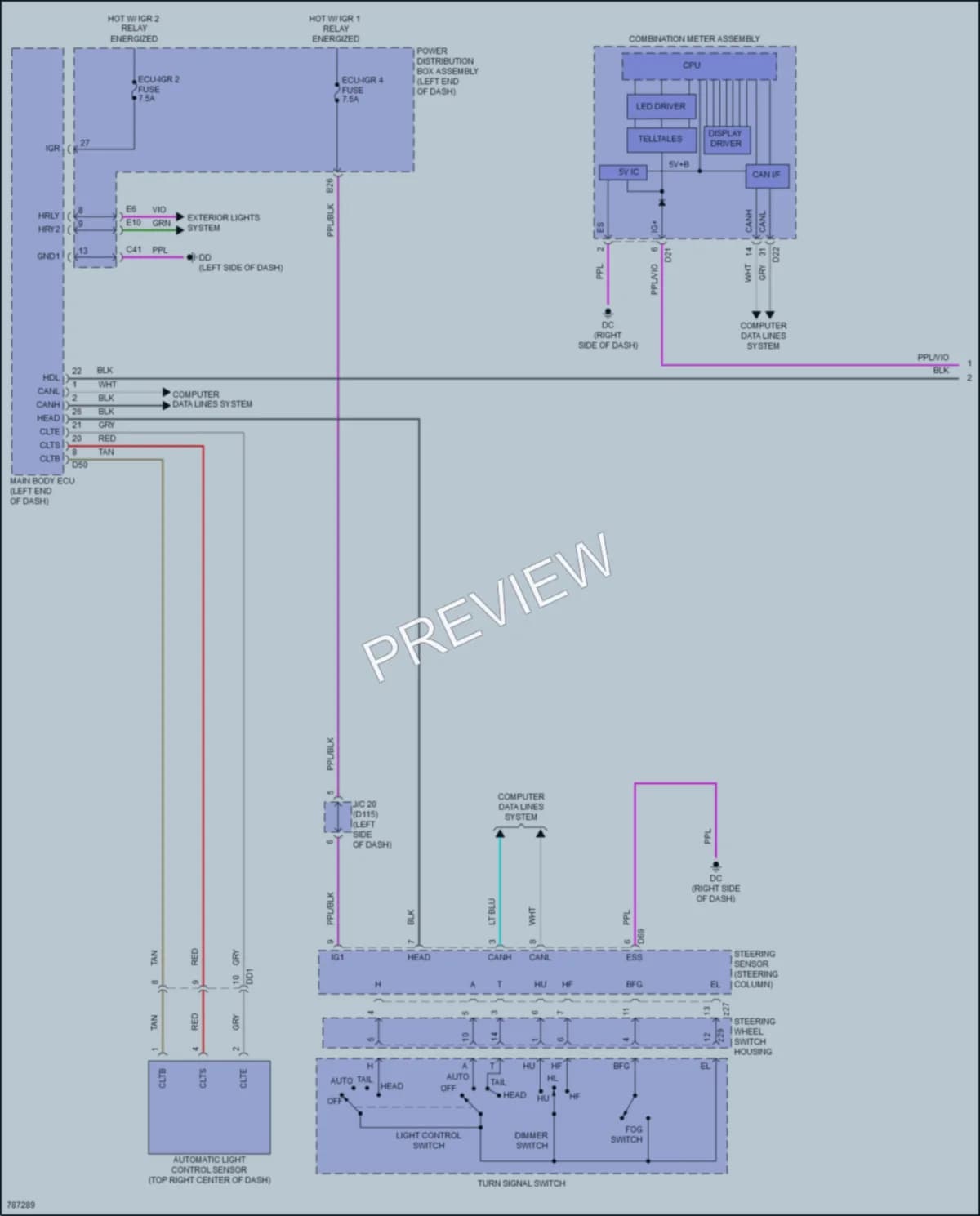 2022 Lexus NX450h Headlights wiring diagram preview