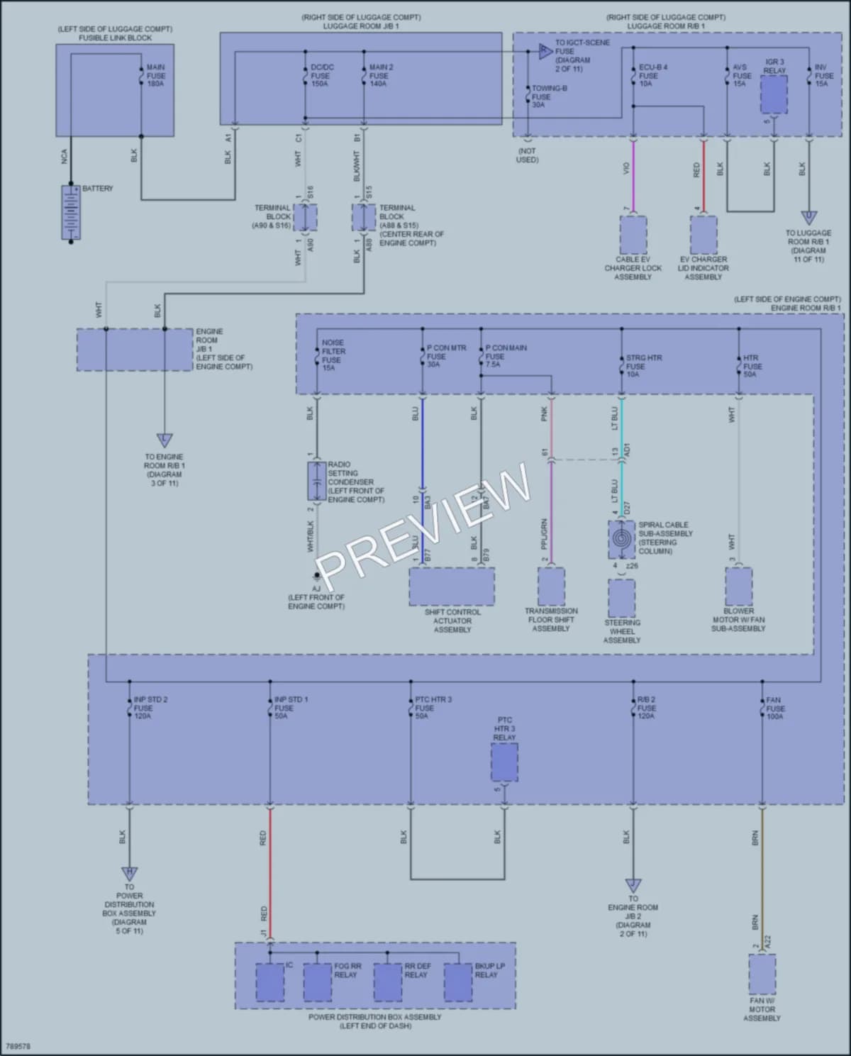 2022 Lexus NX450h Power Distribution wiring diagram preview