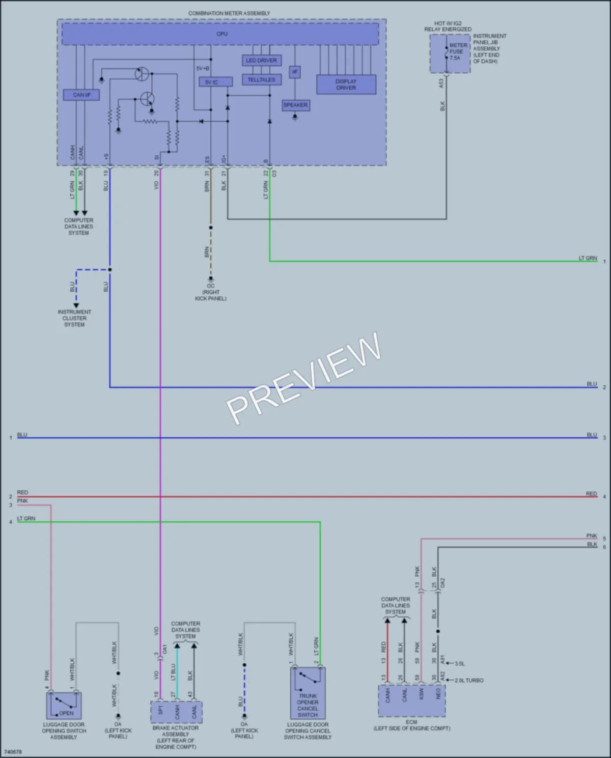 2022 Lexus RC300 Anti Theft wiring diagram preview