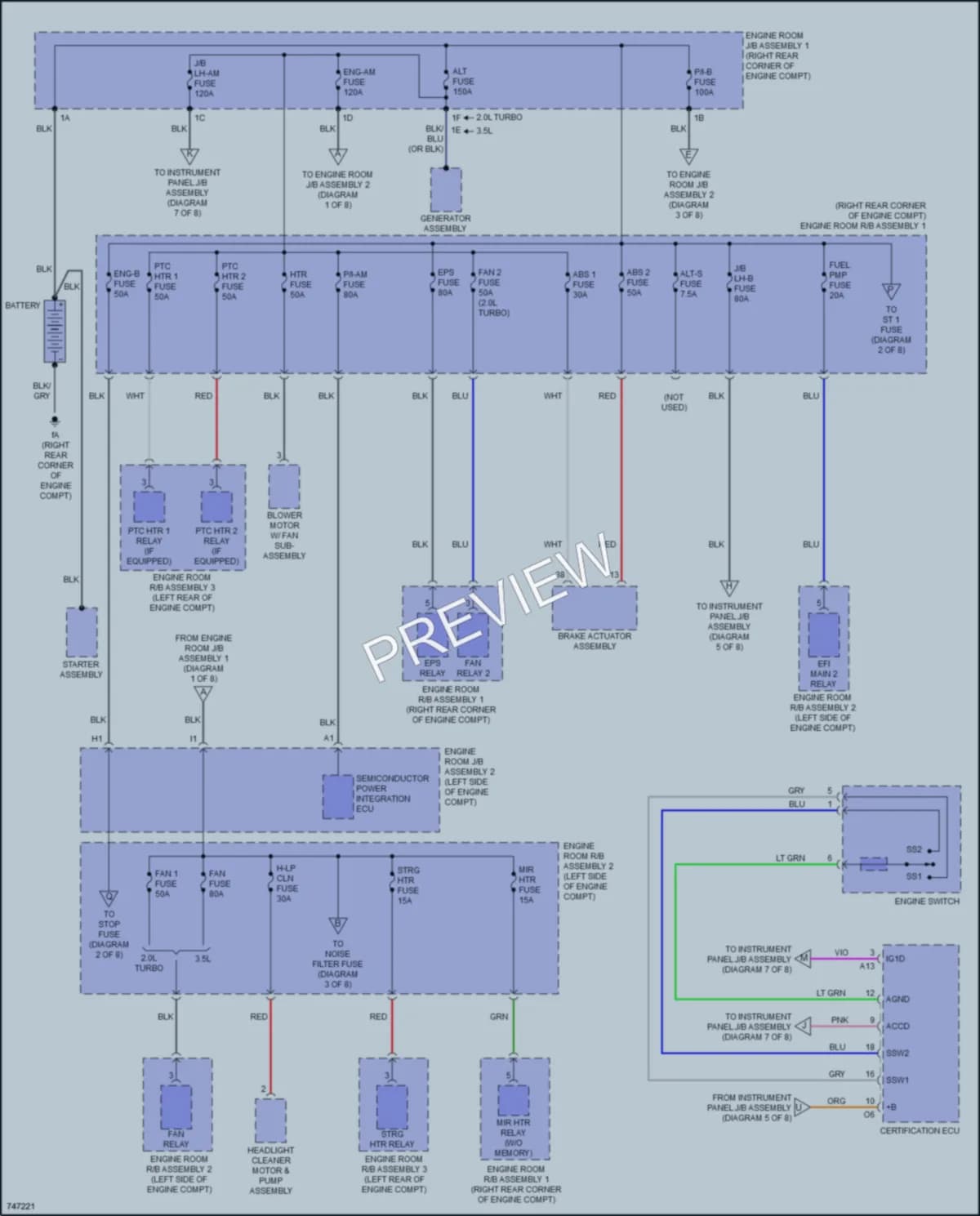 2022 Lexus RC300 Power Distribution wiring diagram preview
