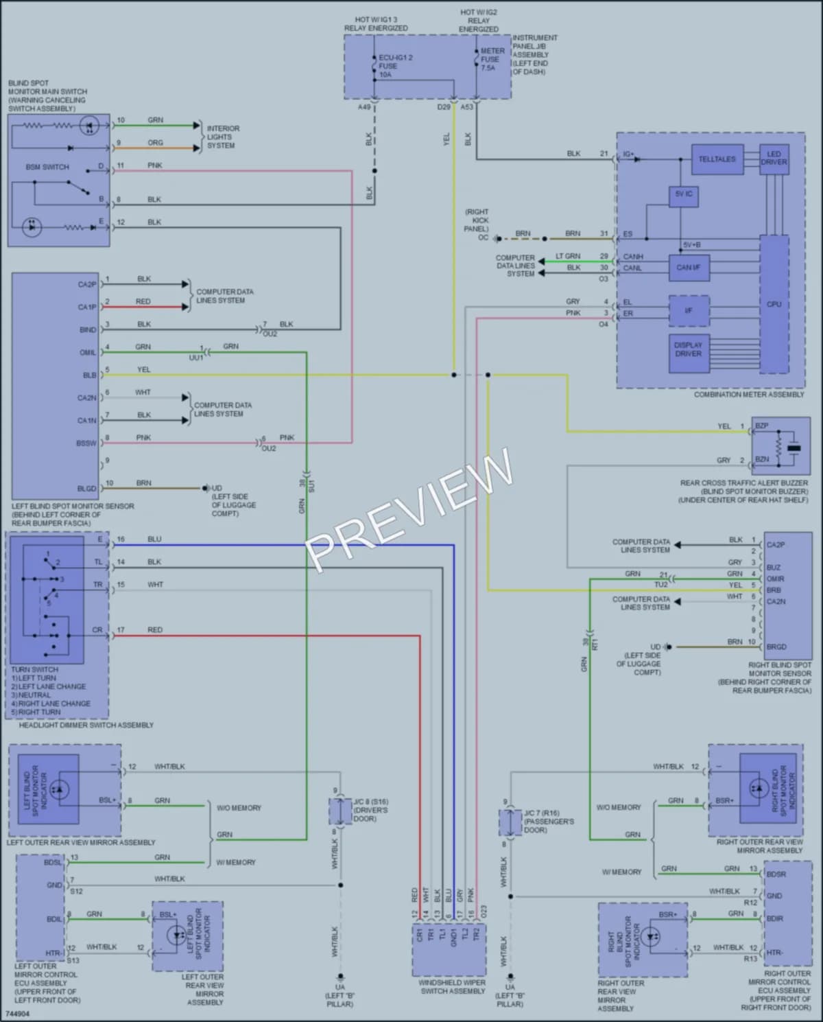 2022 Lexus RC350 Navigation wiring diagram preview