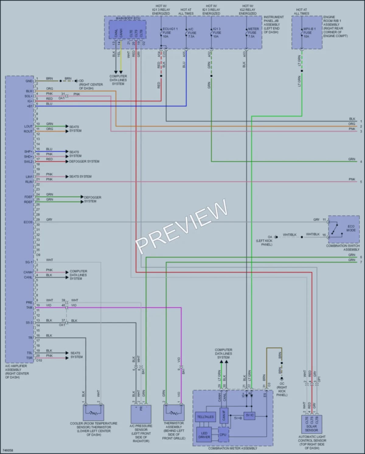 2022 Lexus RCF Air Conditioning wiring diagram preview