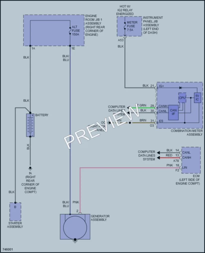 2022 Lexus RCF Starting Charging wiring diagram preview