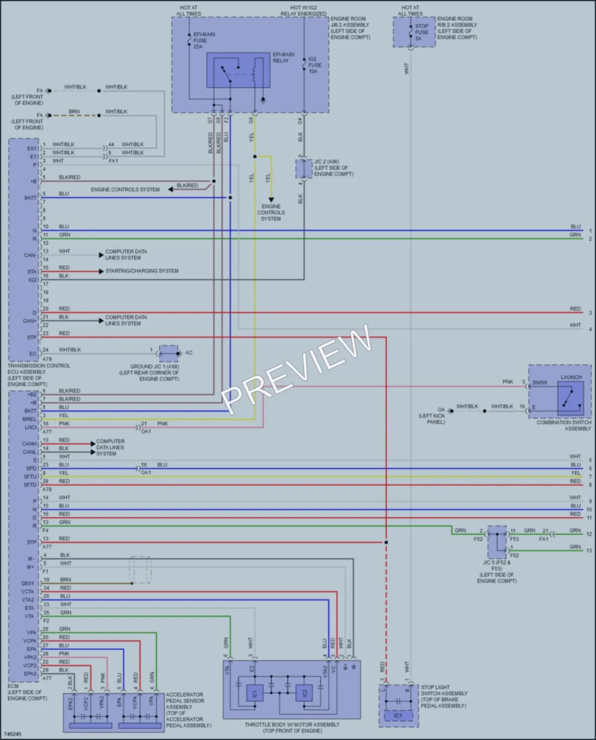 2022 Lexus RCF Transmission wiring diagram preview