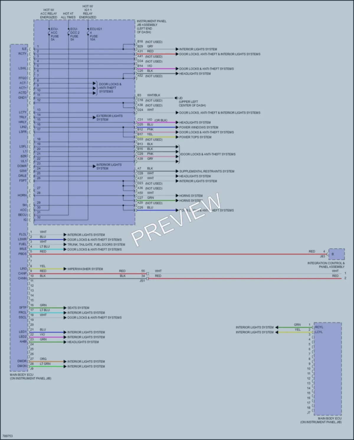 2022 Lexus RX350L Body Control Modules wiring diagram preview