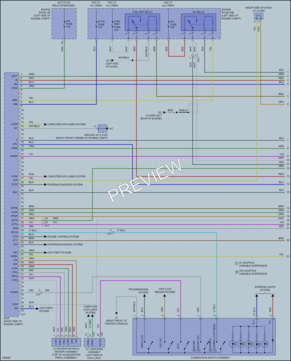 2022 Lexus RX350L Engine Performance wiring diagram preview