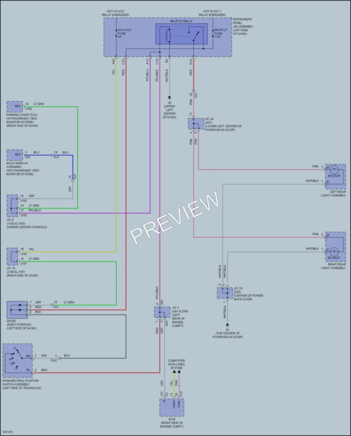 2022 Lexus RX350L Exterior Lights wiring diagram preview
