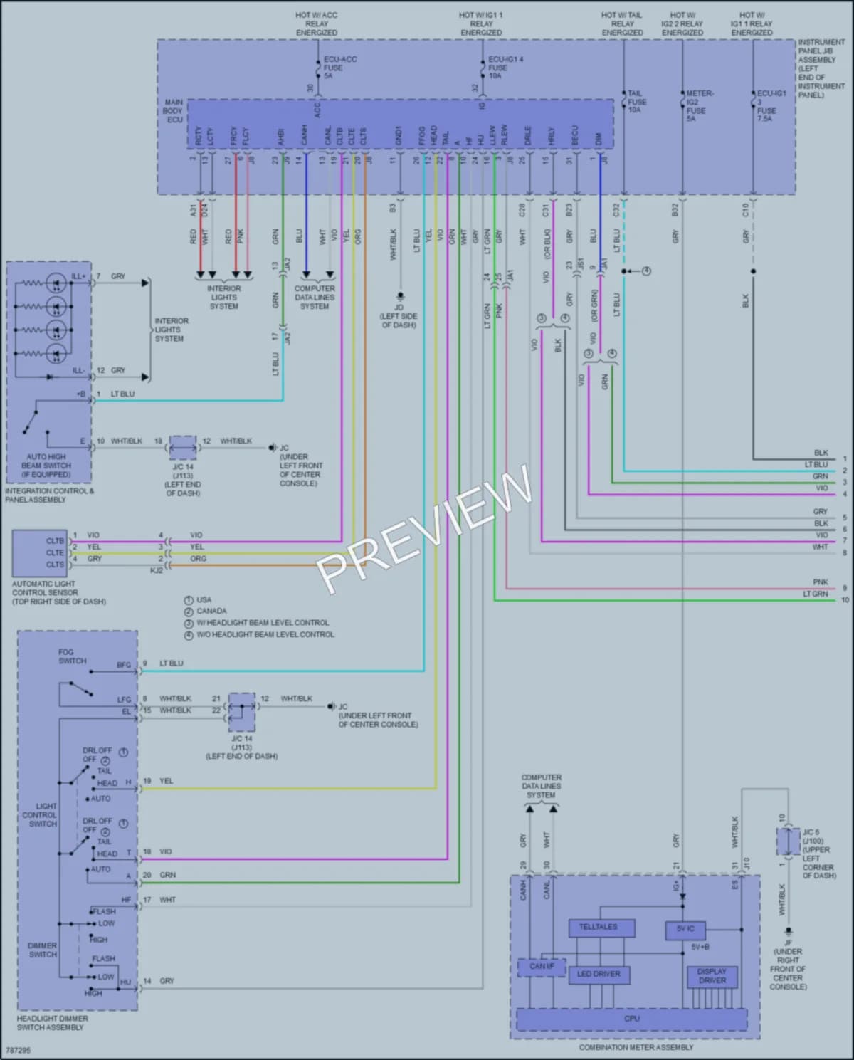 2022 Lexus RX450h Headlights wiring diagram preview