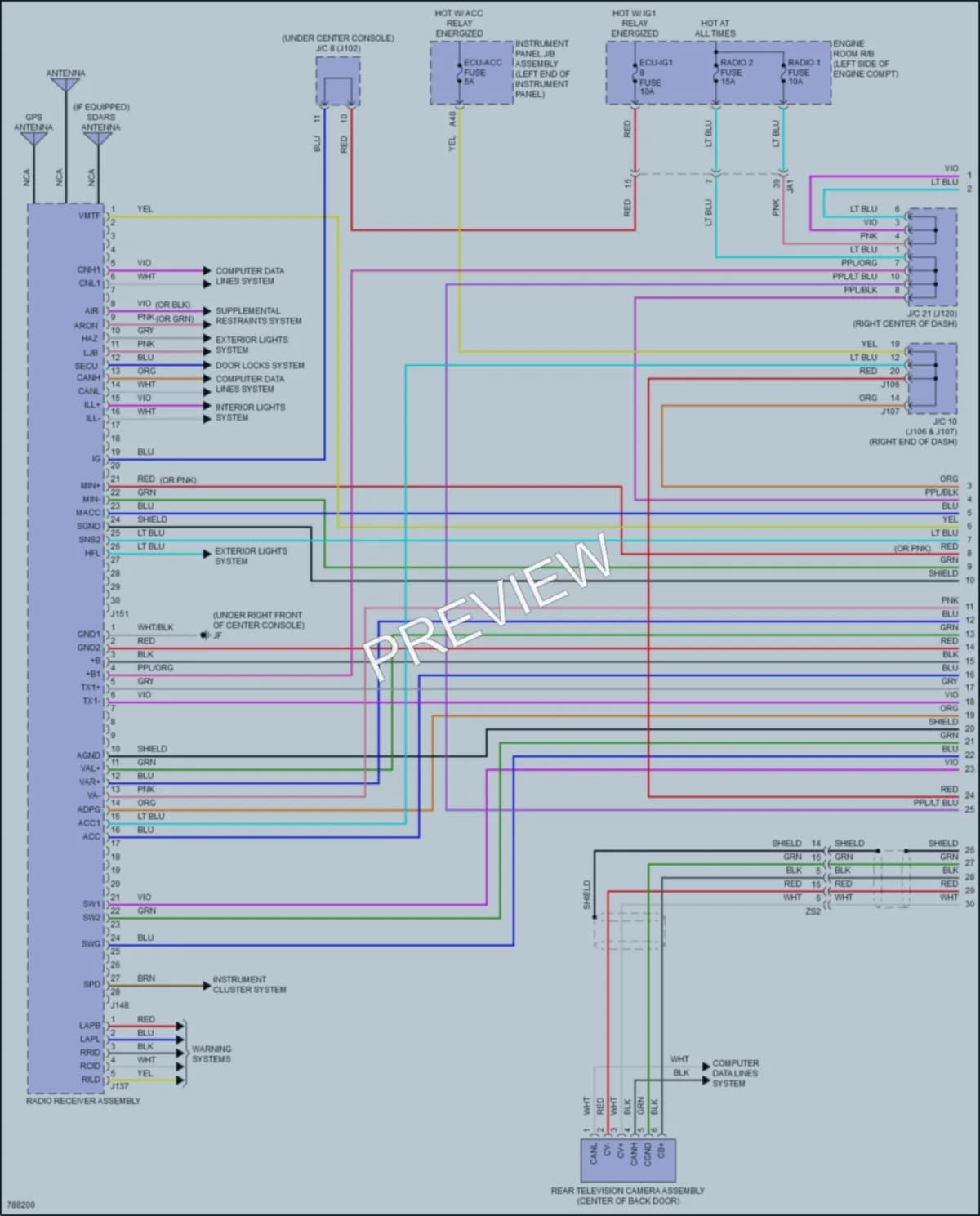 2022 Lexus RX450h Radio wiring diagram preview