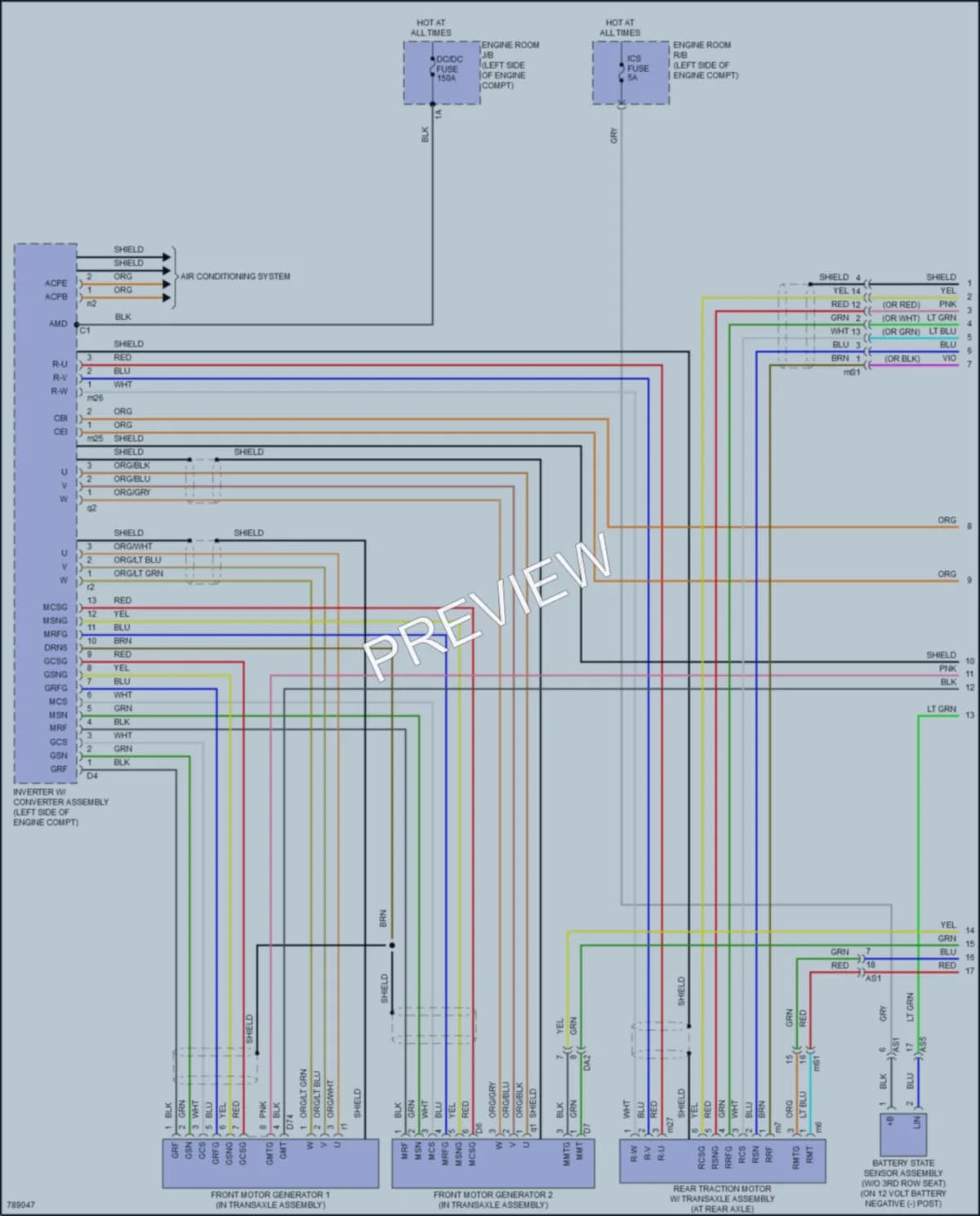 2022 Lexus RX450h Transmission wiring diagram preview