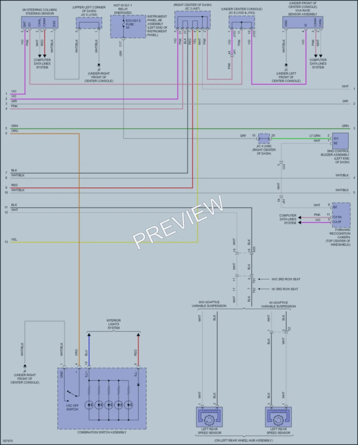 2022 Lexus RX450hL Anti Lock Brakes wiring diagram preview