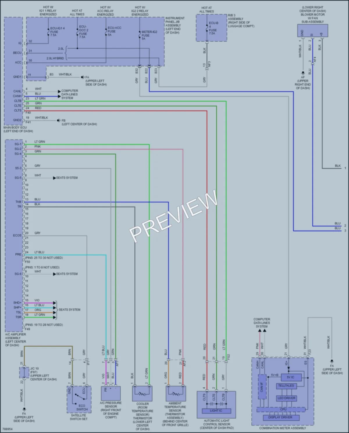 2022 Lexus UX200 Air Conditioning wiring diagram preview