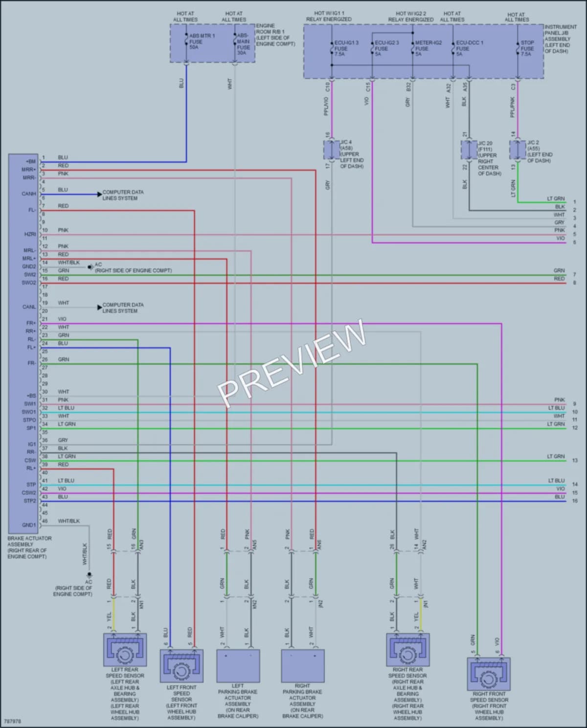 2022 Lexus UX200 Anti Lock Brakes wiring diagram preview