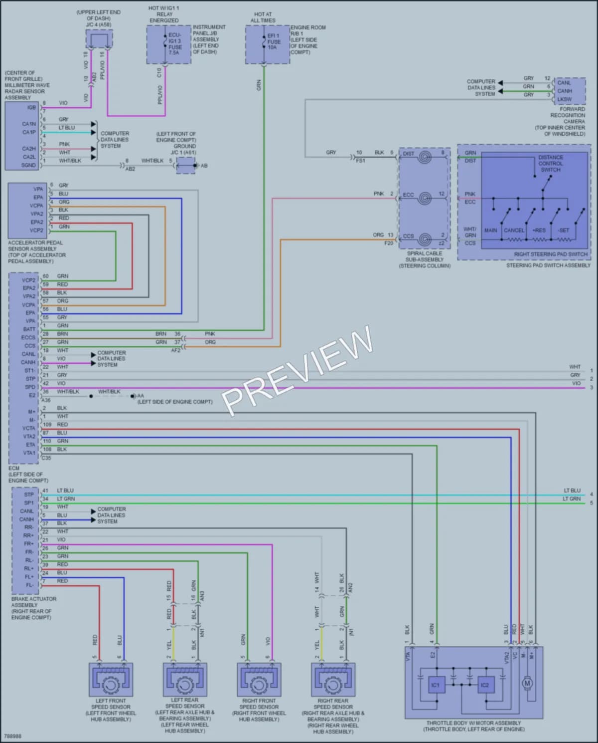 2022 Lexus UX200 Cruise Control wiring diagram preview