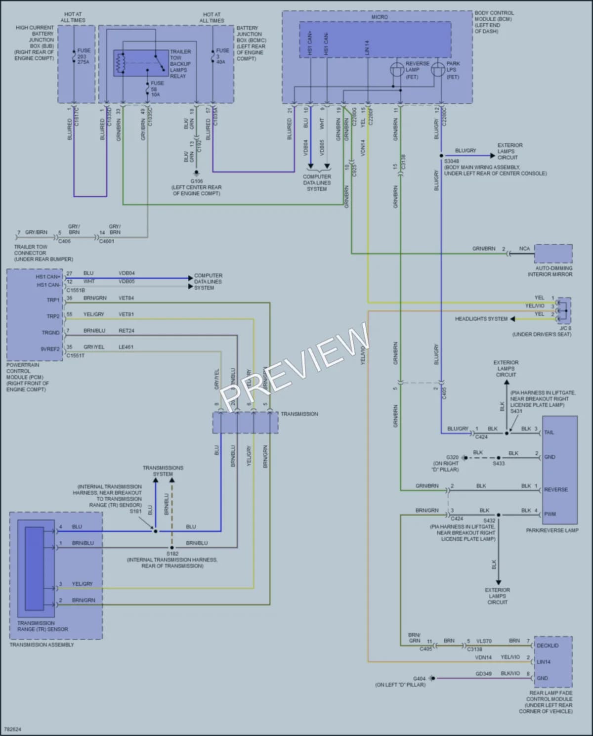 2022 Lincoln AviatorPlugIn Exterior Lights wiring diagram preview