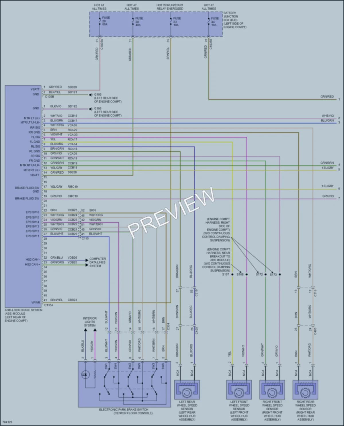 2022 Lincoln Corsair Anti Lock Brakes wiring diagram preview
