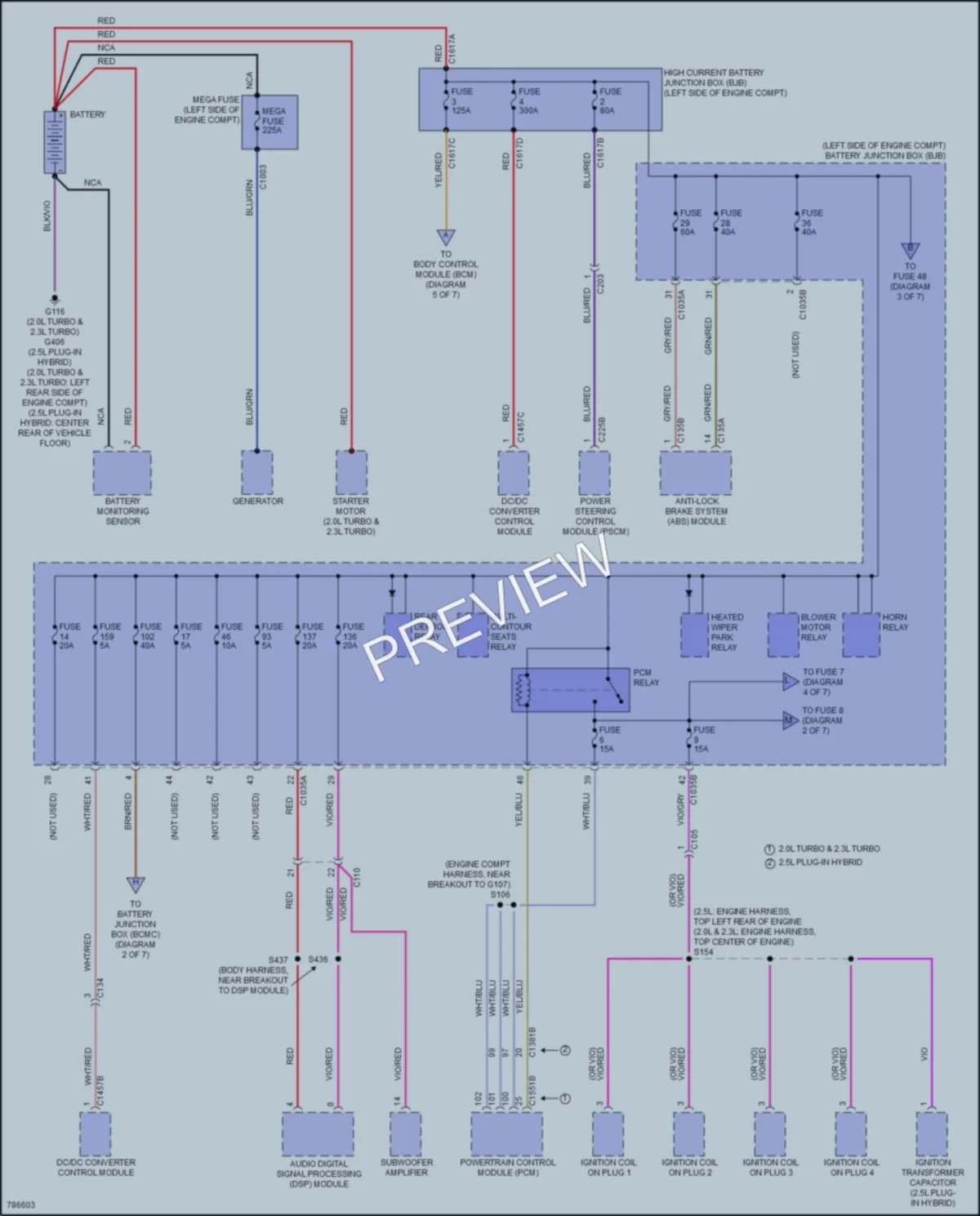 2022 Lincoln Corsair Power Distribution wiring diagram preview