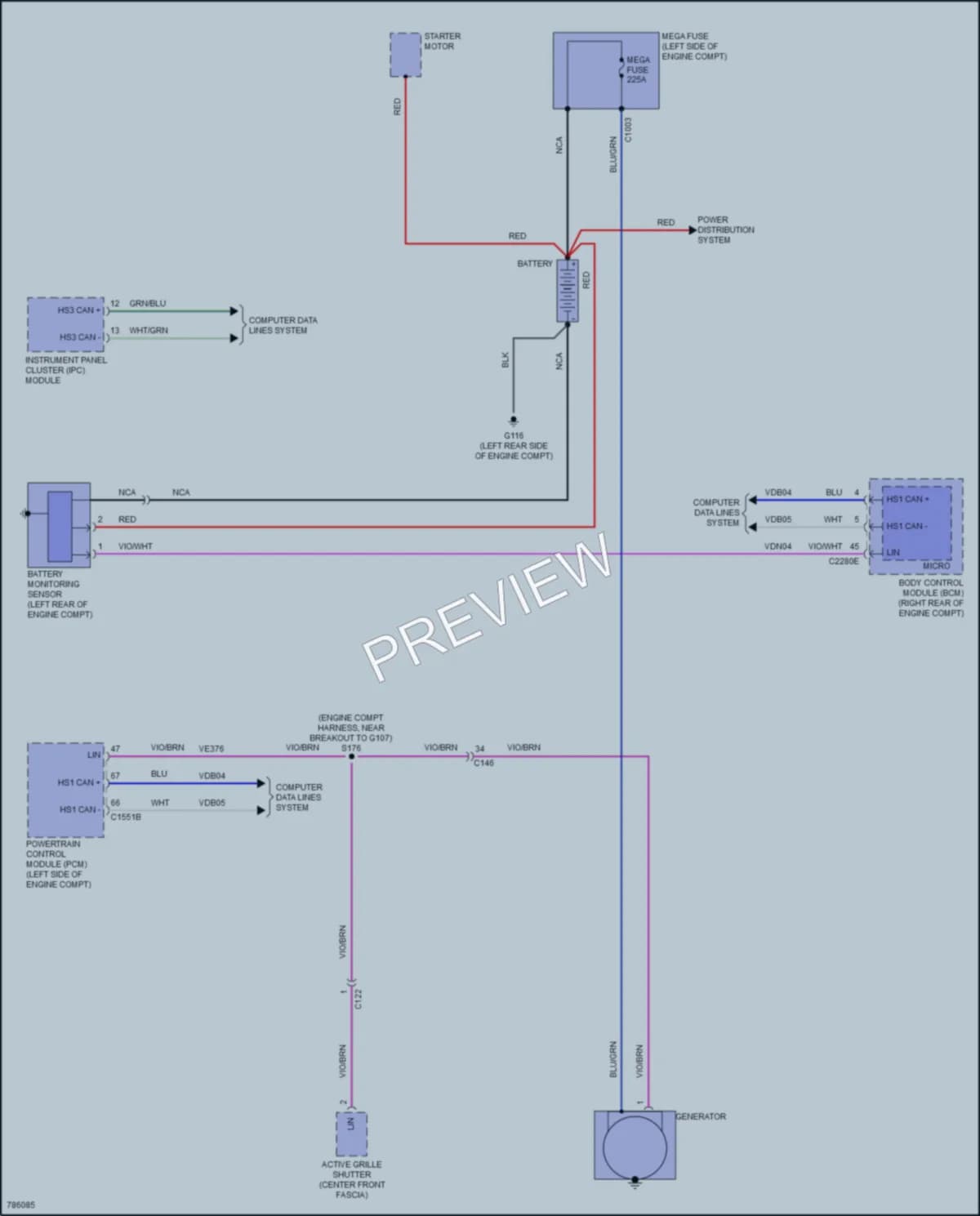 2022 Lincoln CorsairPlugIn Starting Charging wiring diagram preview