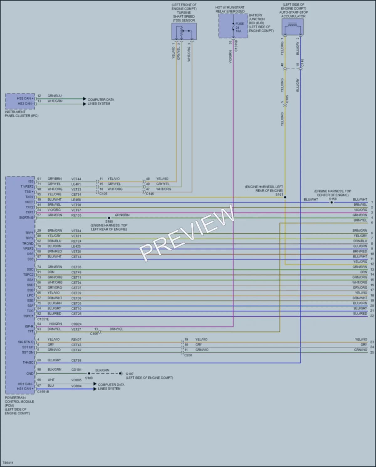 2022 Lincoln CorsairPlugIn Transmission wiring diagram preview