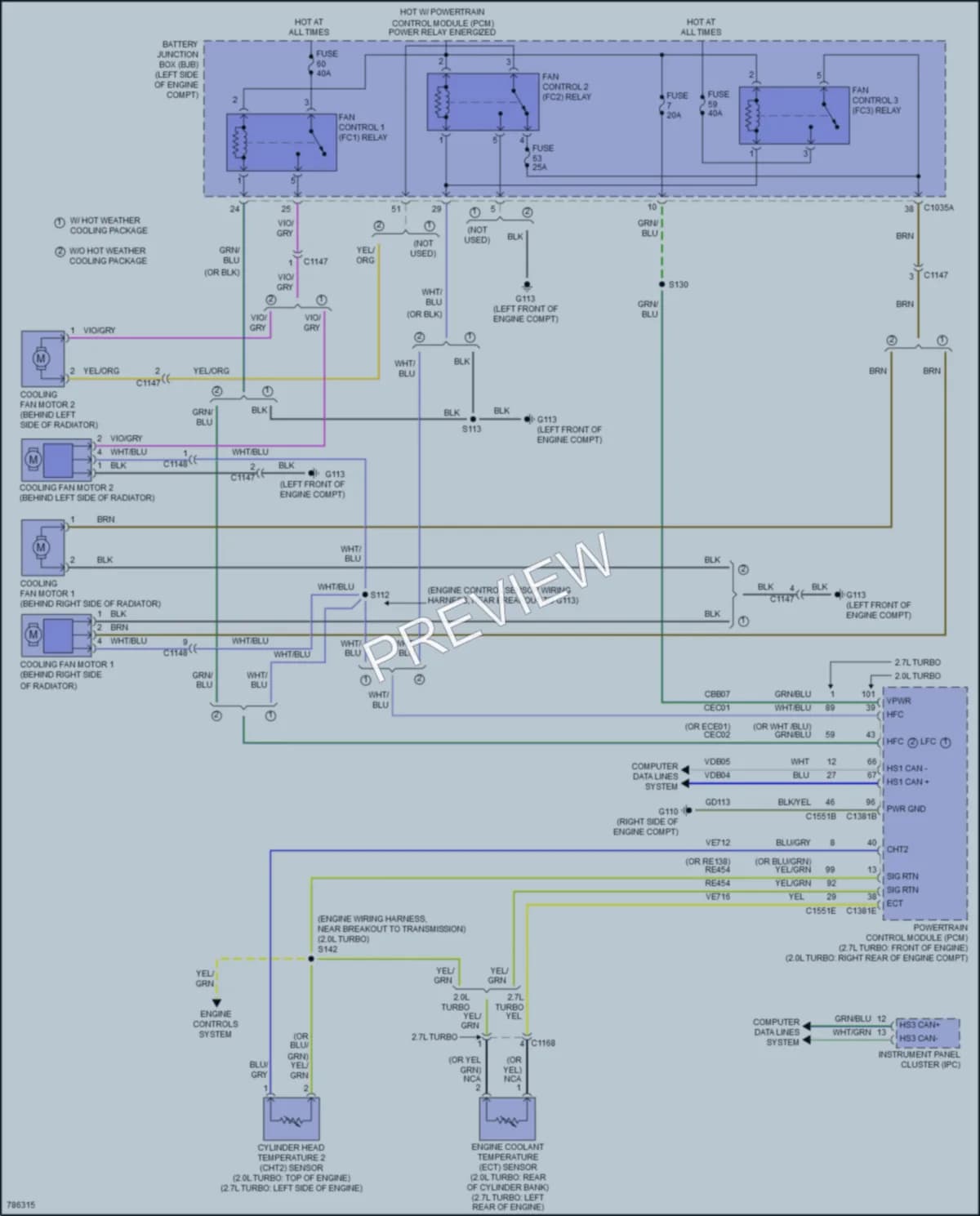 2022 Lincoln Nautilus Cooling Fan wiring diagram preview