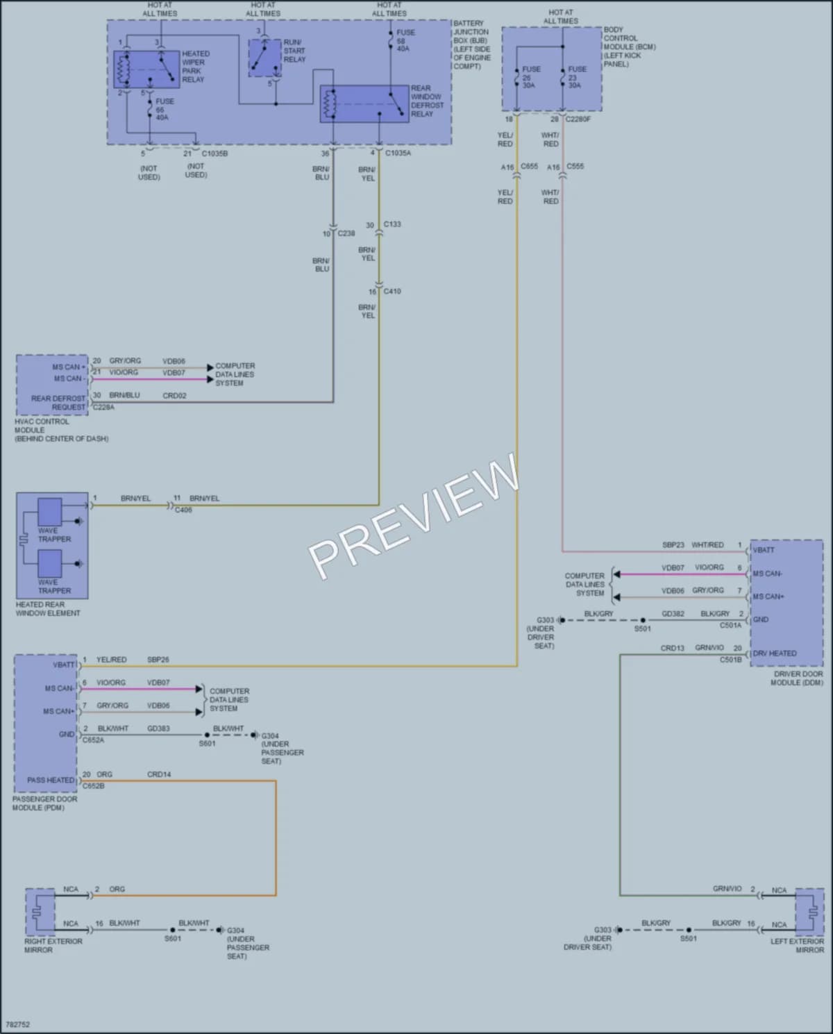 2022 Lincoln Nautilus Defoggers wiring diagram preview