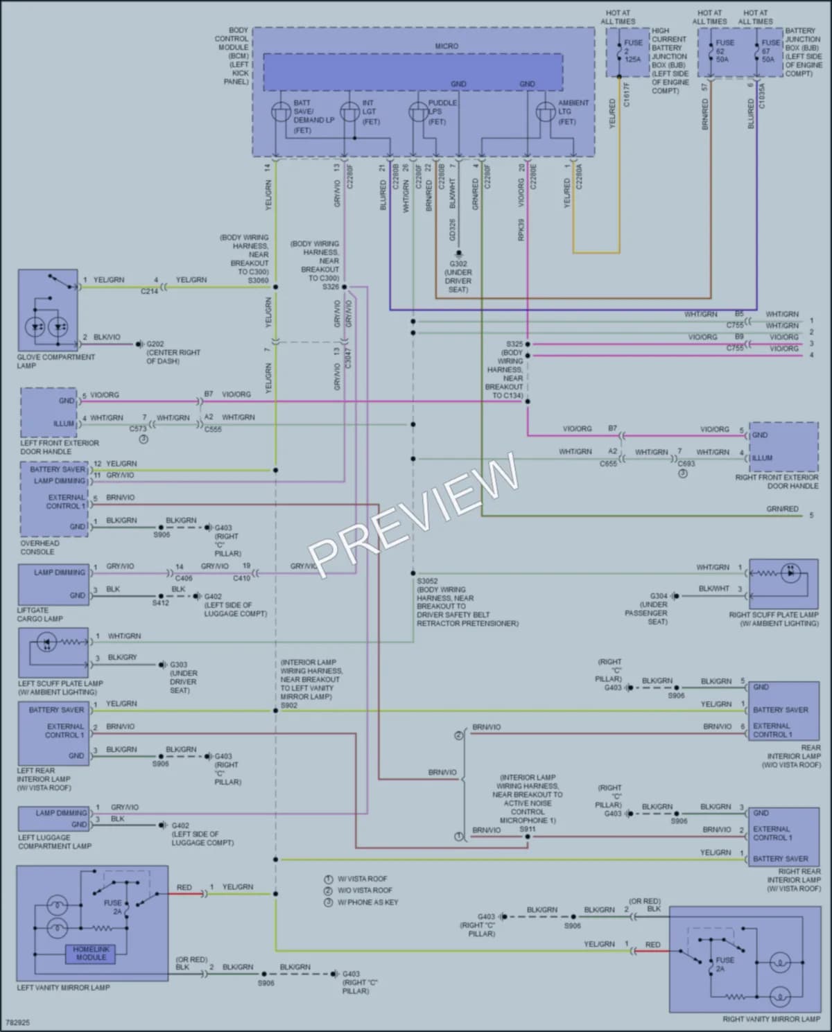 2022 Lincoln Nautilus Interior Lights wiring diagram preview
