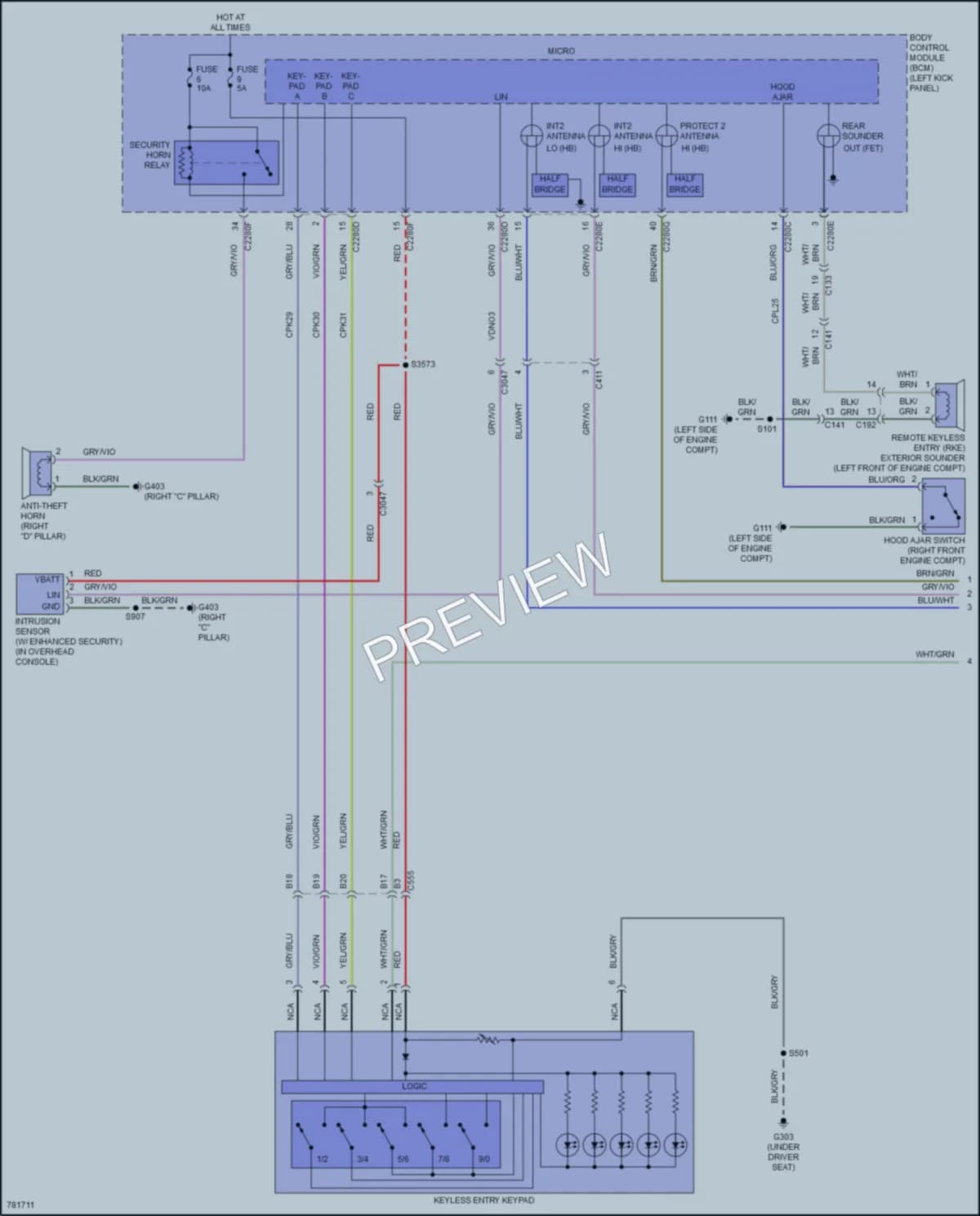 2022 Lincoln Nautilus Power Door Locks wiring diagram preview