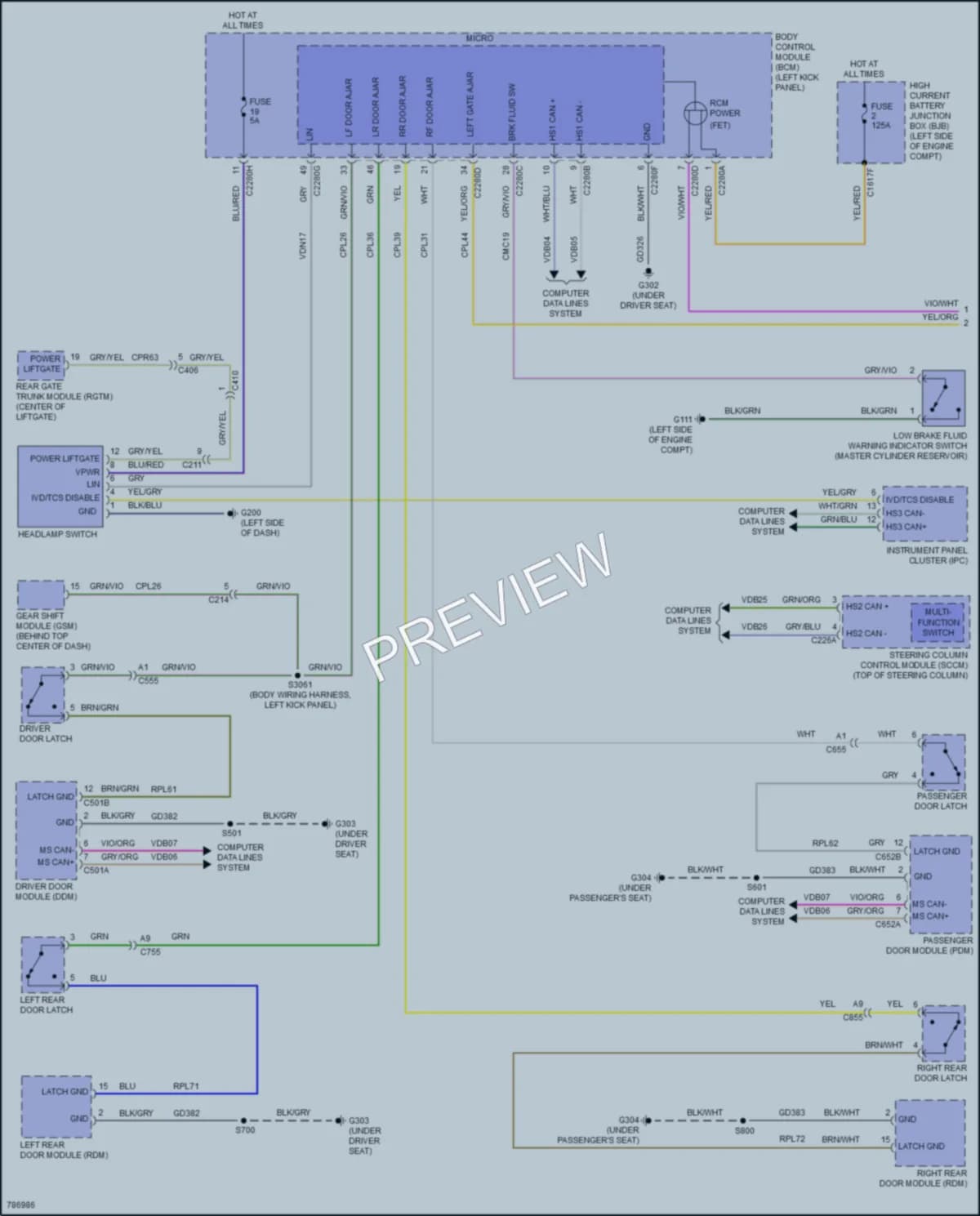 2022 Lincoln Nautilus Warning Systems wiring diagram preview