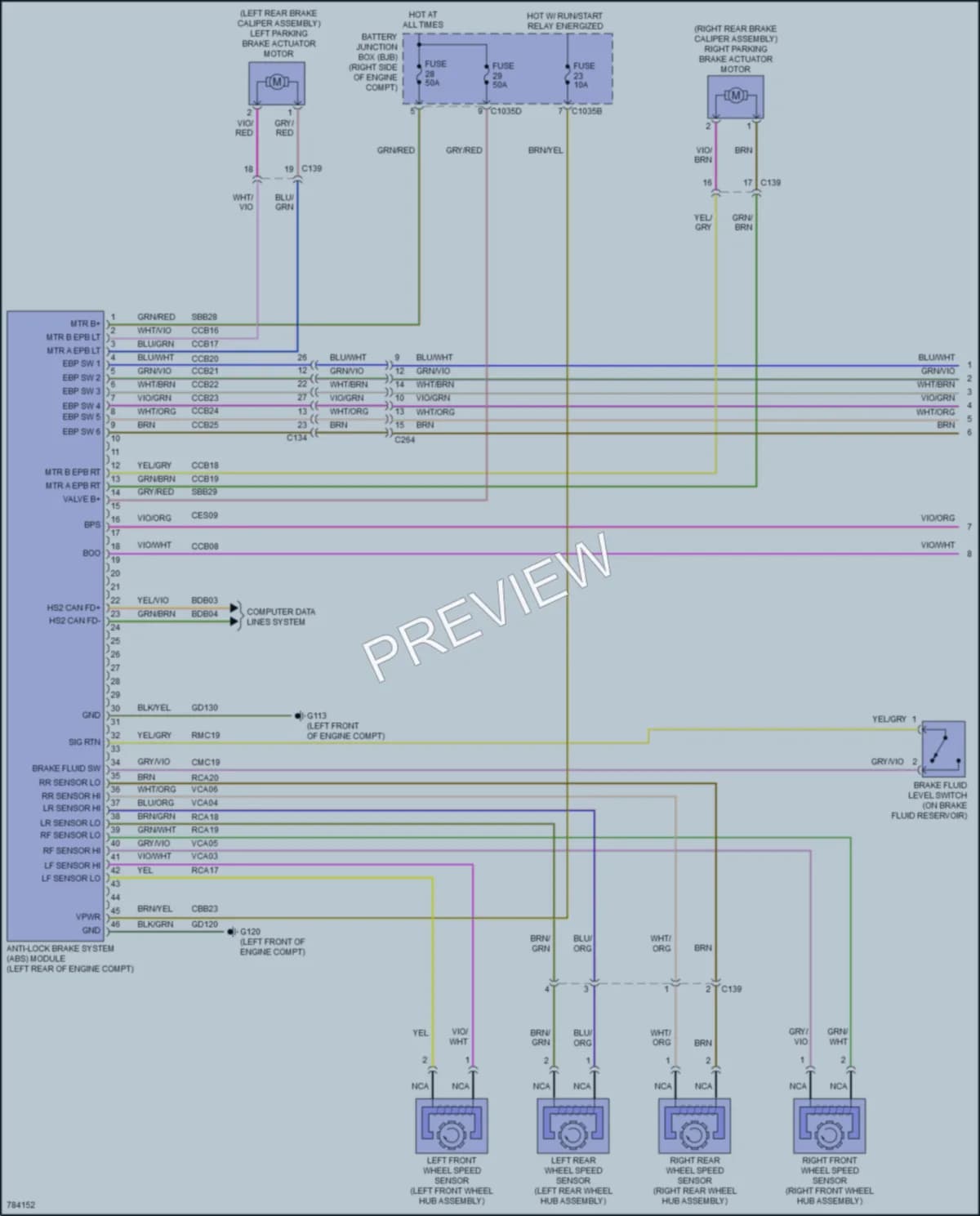 2022 Lincoln Navigator Anti Lock Brakes wiring diagram preview