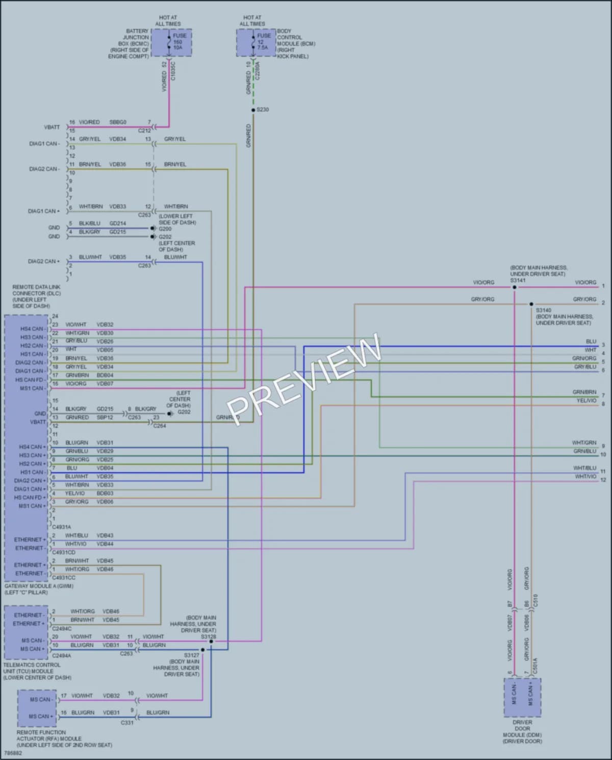2022 Lincoln Navigator Computer Data Lines wiring diagram preview