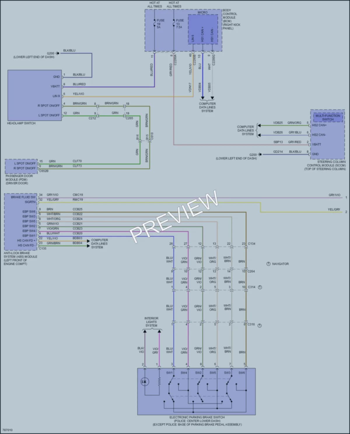 2022 Lincoln Navigator Warning Systems wiring diagram preview