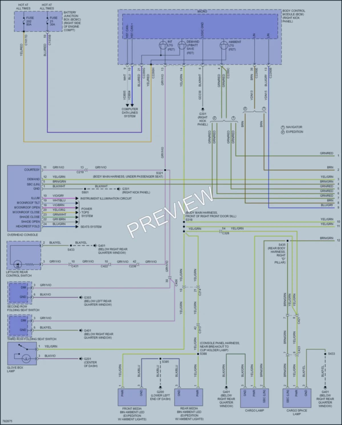 2022 Lincoln NavigatorL Interior Lights wiring diagram preview
