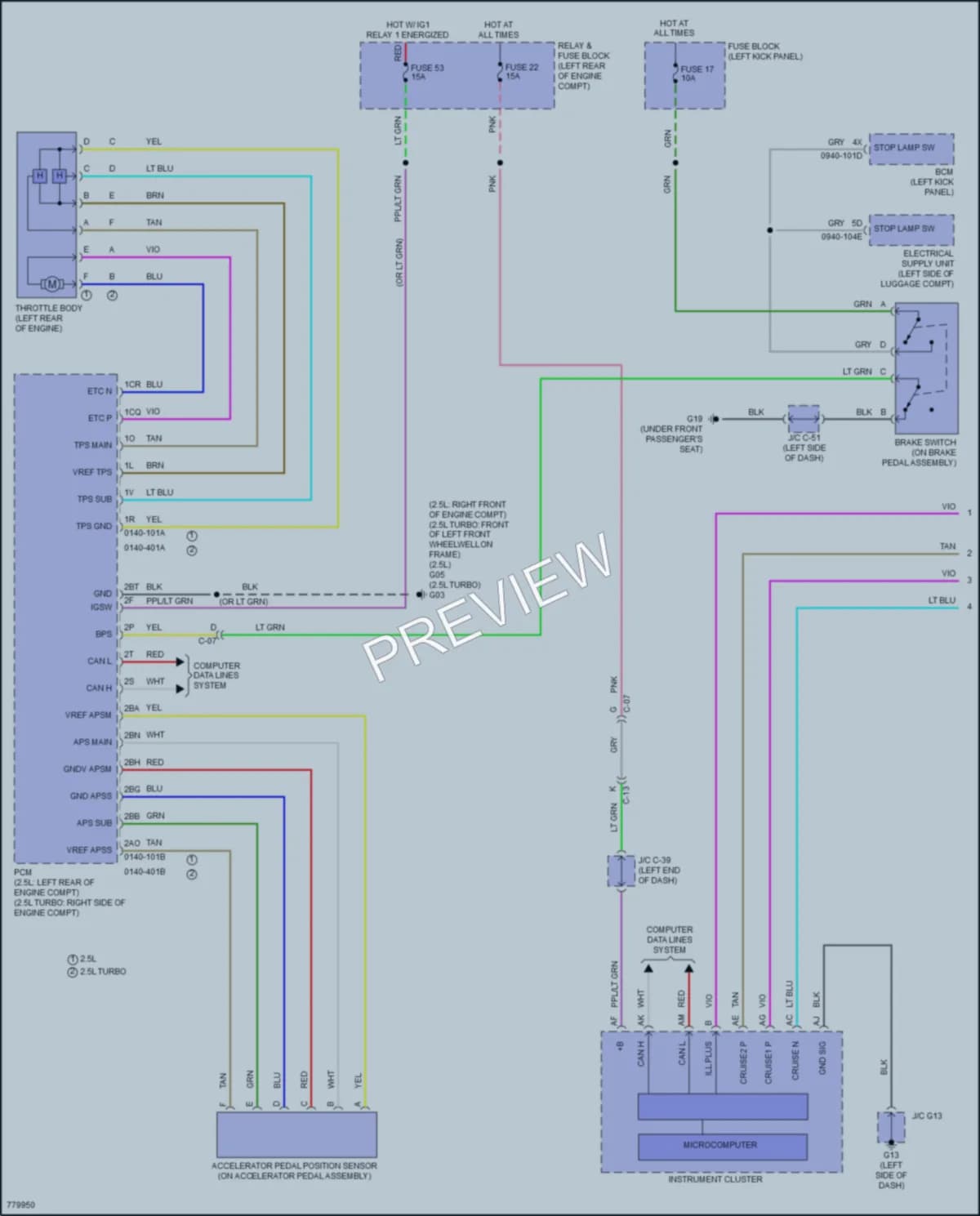 2022 Mazda CX30 Cruise Control wiring diagram preview
