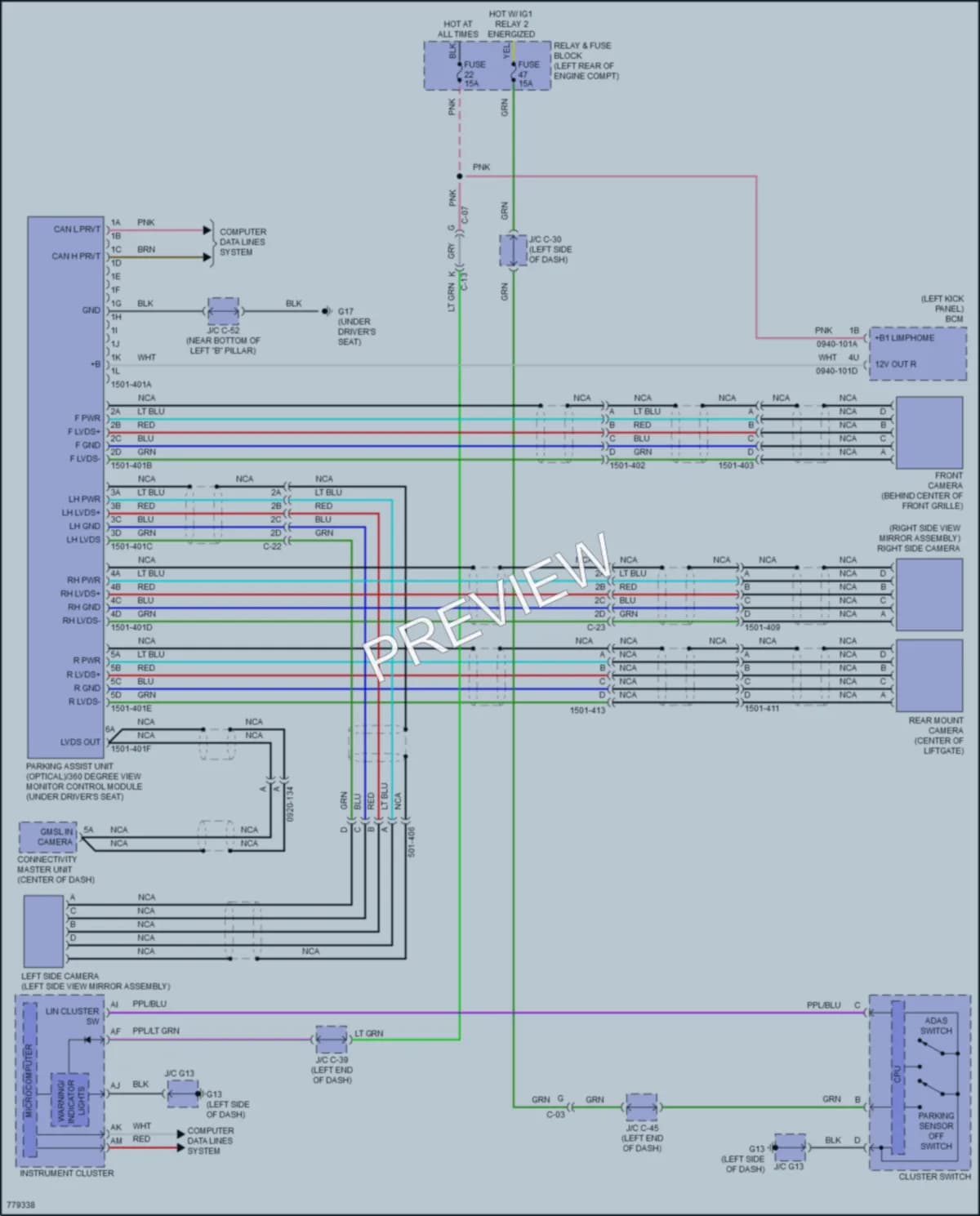 2022 Mazda CX30 Navigation wiring diagram preview