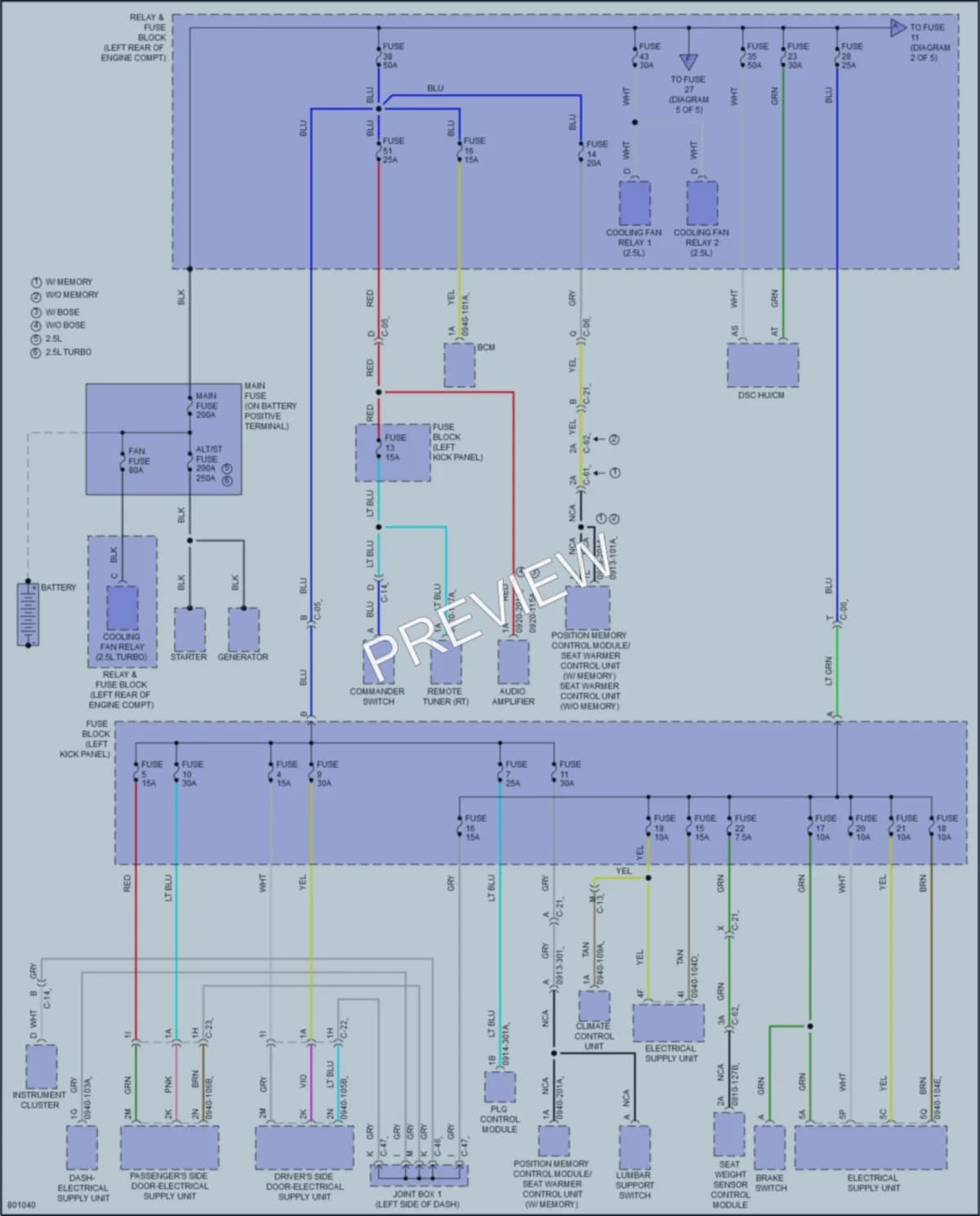 2022 Mazda CX30 Power Distribution wiring diagram preview