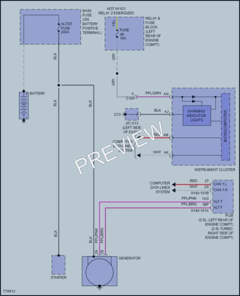 2022 Mazda CX30 Starting Charging wiring diagram preview