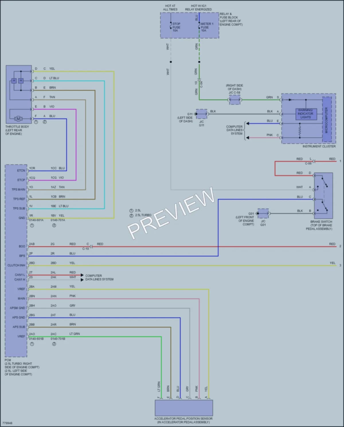2022 Mazda CX5 Cruise Control wiring diagram preview