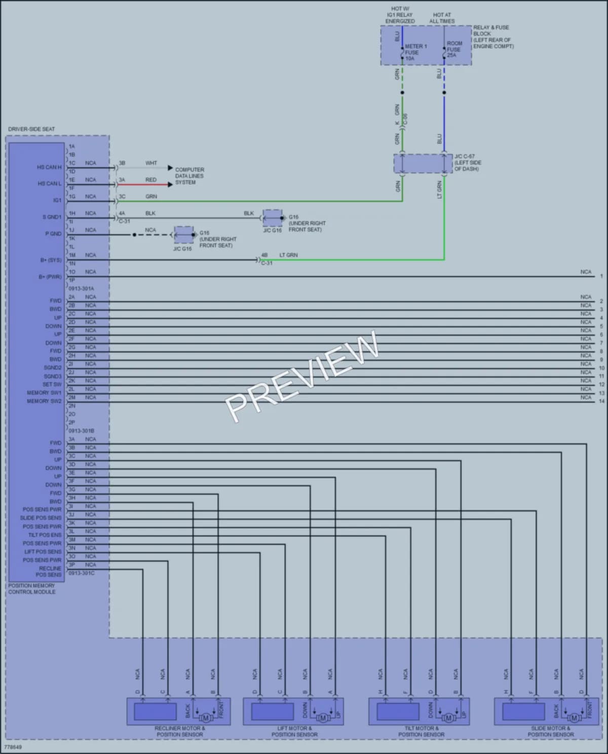 2022 Mazda CX5 Memory Systems wiring diagram preview