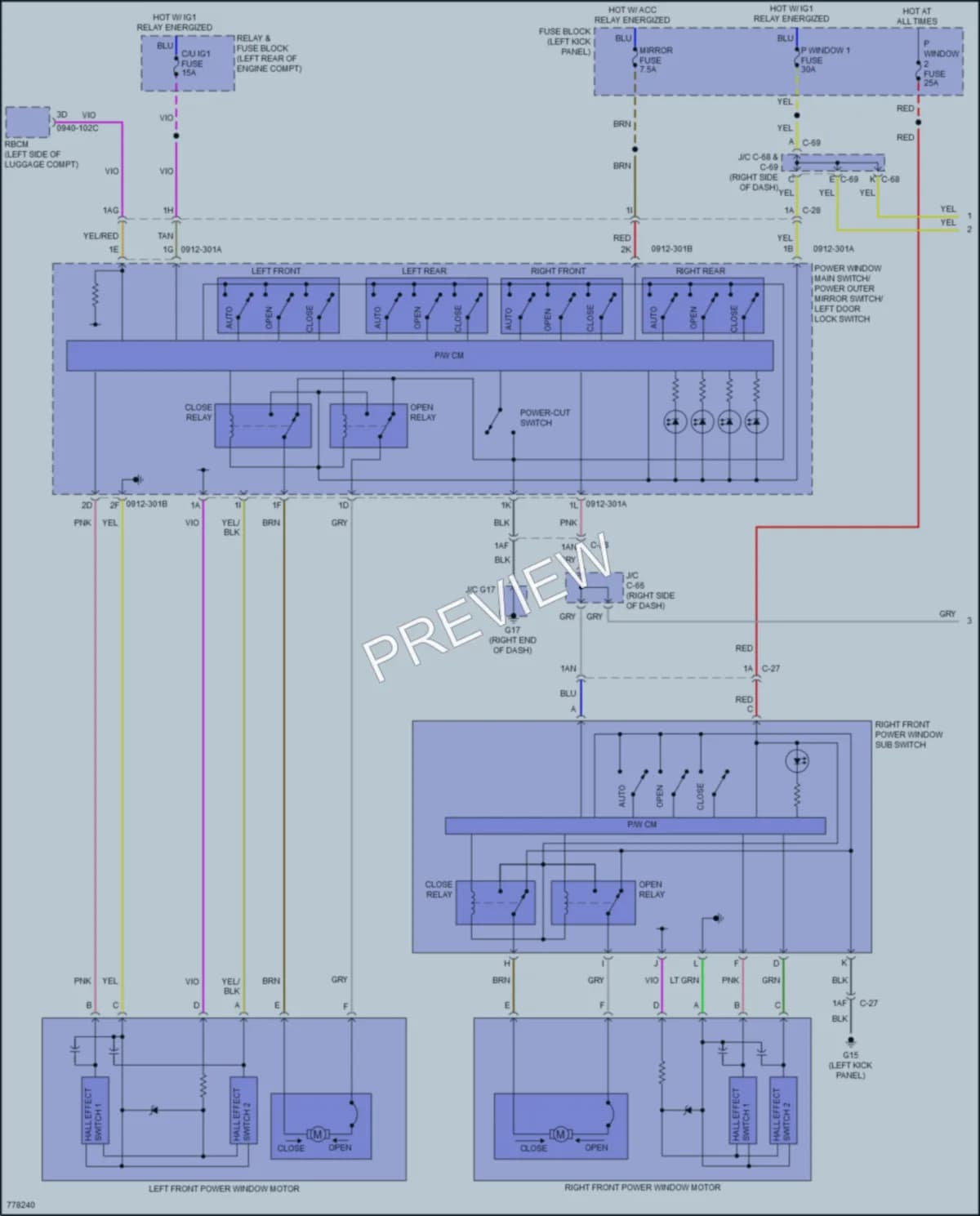 2022 Mazda CX5 Power Windows wiring diagram preview