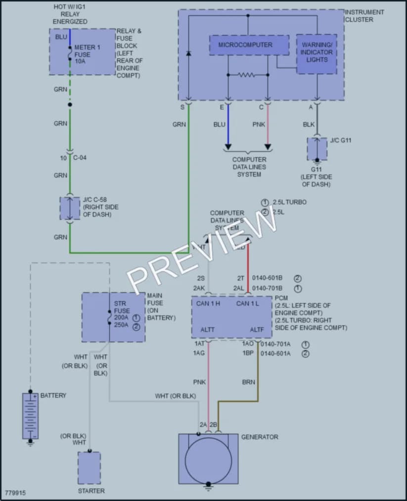 2022 Mazda CX5 Starting Charging wiring diagram preview