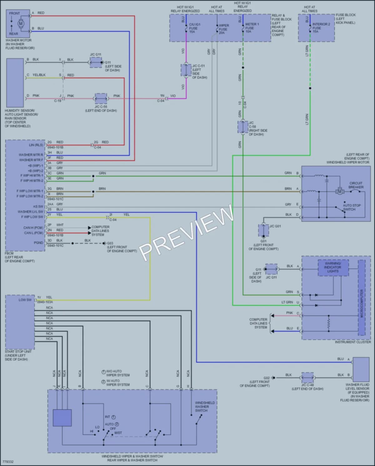 2022 Mazda CX5 Wiper Washer wiring diagram preview
