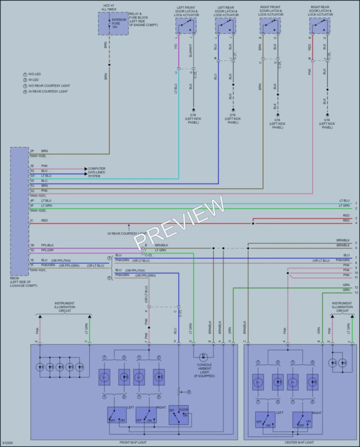 2022 Mazda CX9 Interior Lights wiring diagram preview