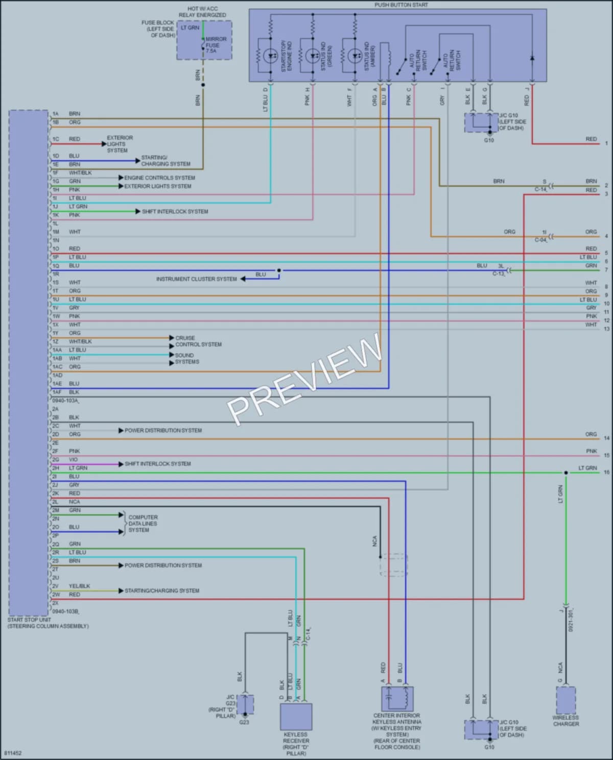 2022 Mazda CX9 Power Door Locks wiring diagram preview