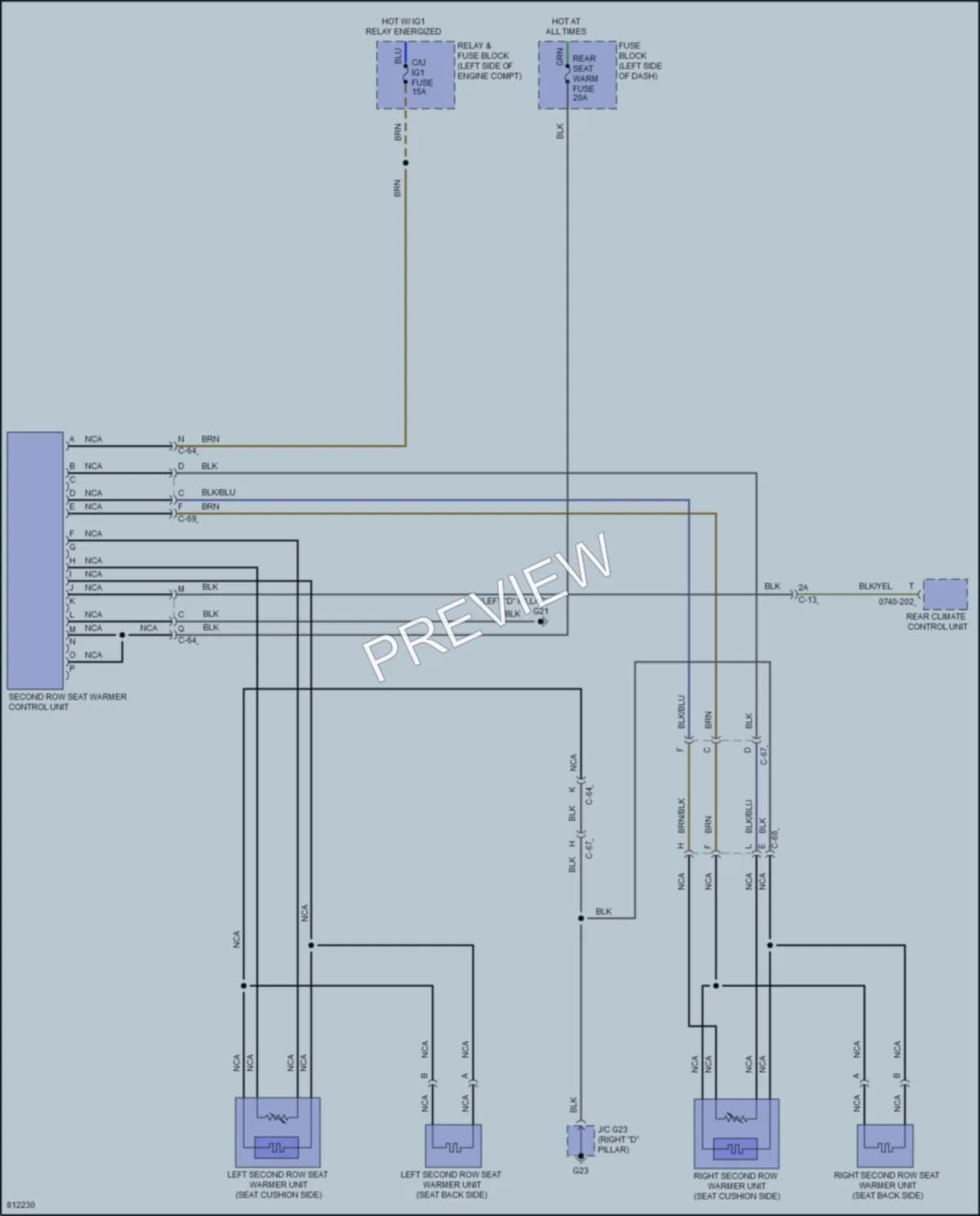 2022 Mazda CX9 Power Seats wiring diagram preview