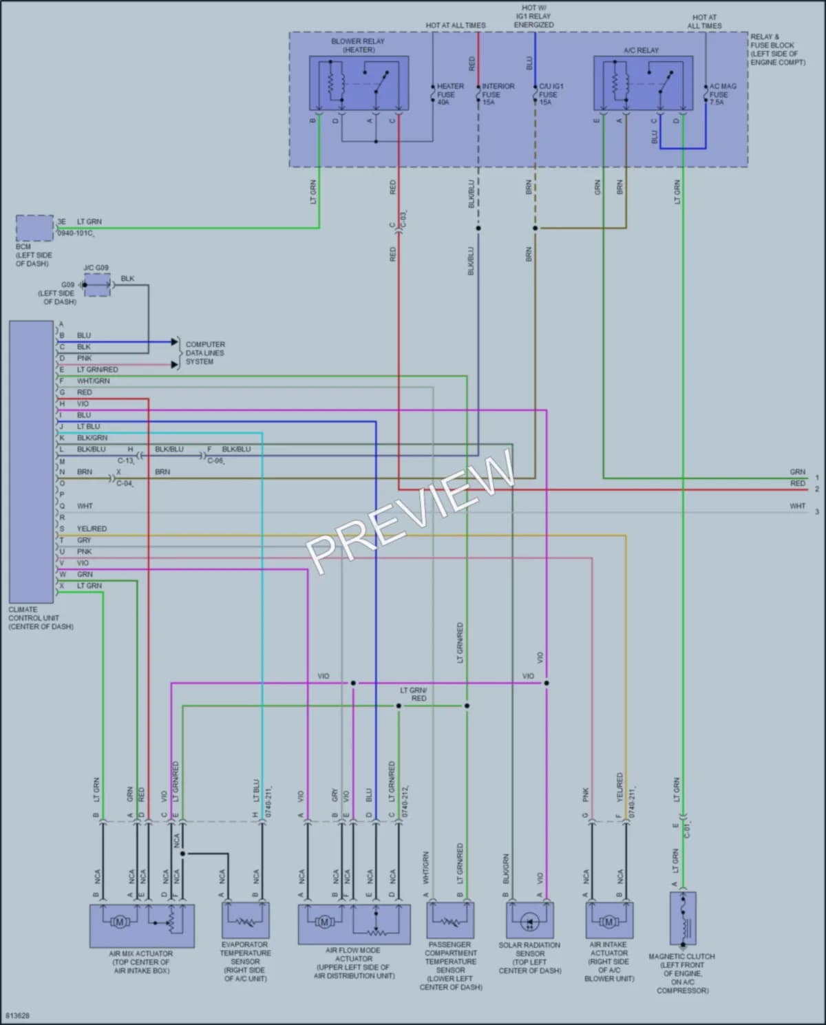 2022 Mazda MX5MiataRF Air Conditioning wiring diagram preview