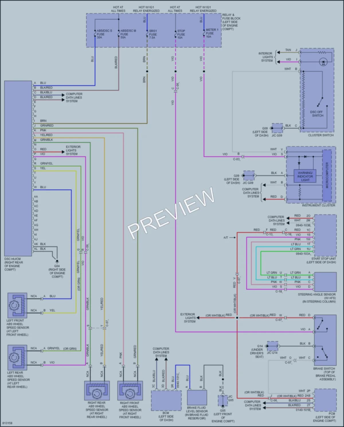2022 Mazda MX5MiataRF Anti Lock Brakes wiring diagram preview
