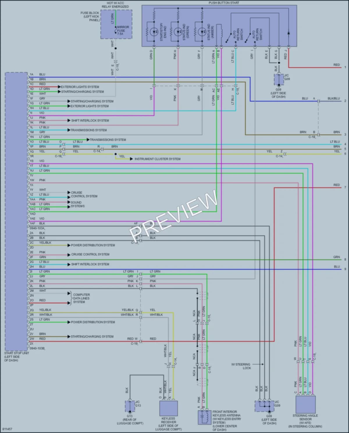 2022 Mazda MX5MiataRF Power Door Locks wiring diagram preview