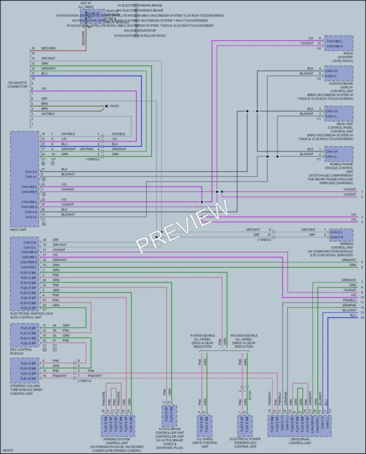 2022 MercedesBenz 3500XDSprinter Computer Data Lines wiring diagram preview