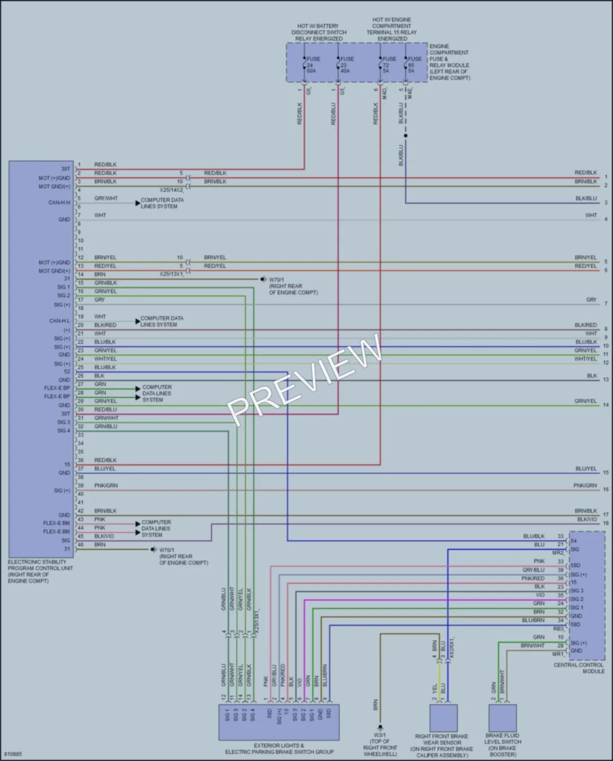 2022 MercedesBenz A220 Anti Lock Brakes wiring diagram preview
